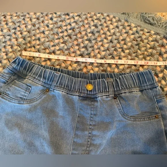 High Rise Wide Leg Pull-On Stretch Jeans New sz M - Picture 6 of 8